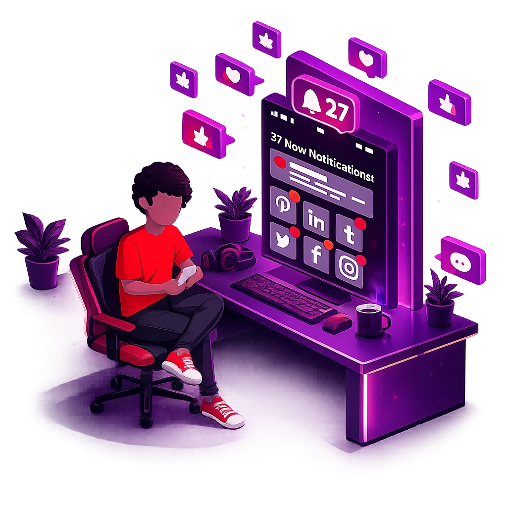 Professional SMM Panel Script Dashboard Illustration