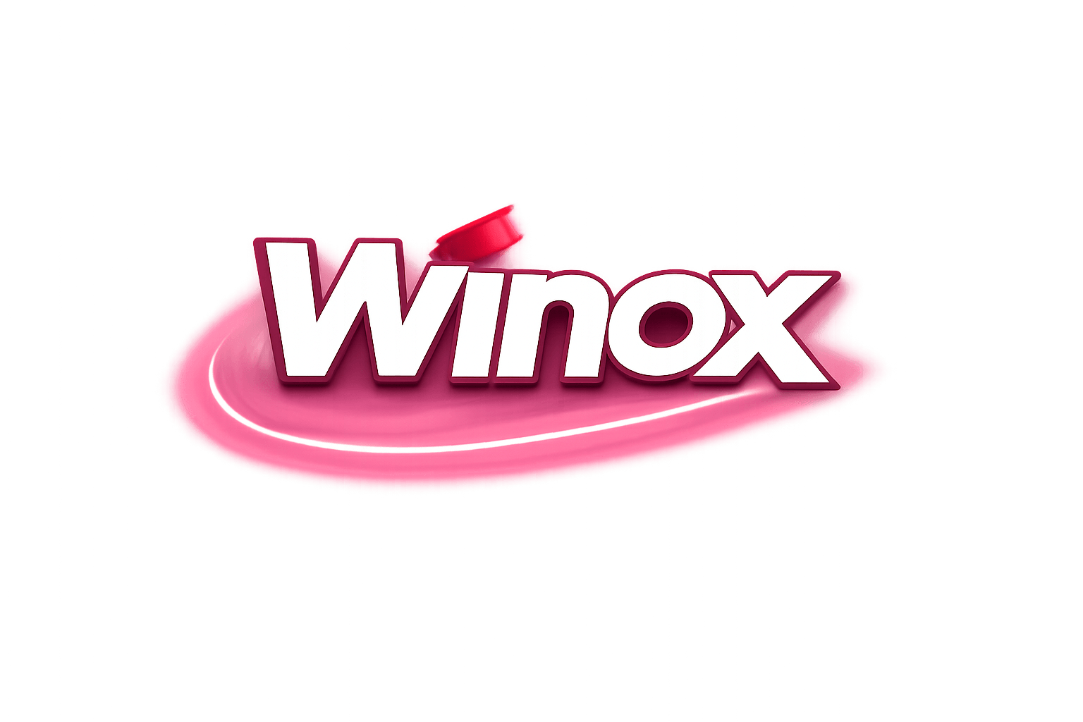 dynamic red and white logo design