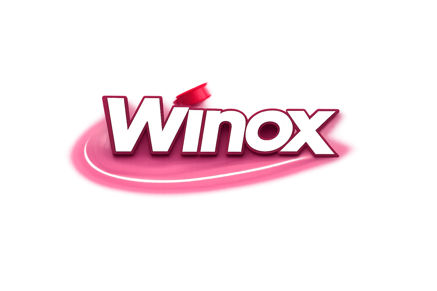 dynamic red and white logo design